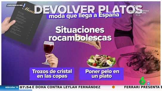 Trozos de cristal y pelos en la comida: así es la "peligrosa" moda de devolver platos que está llegando a los restaurantes españoles Trozos de cristal y pelos en la comida: así es la "peligrosa" moda de devolver platos que está llegando a los restaurantes españoles