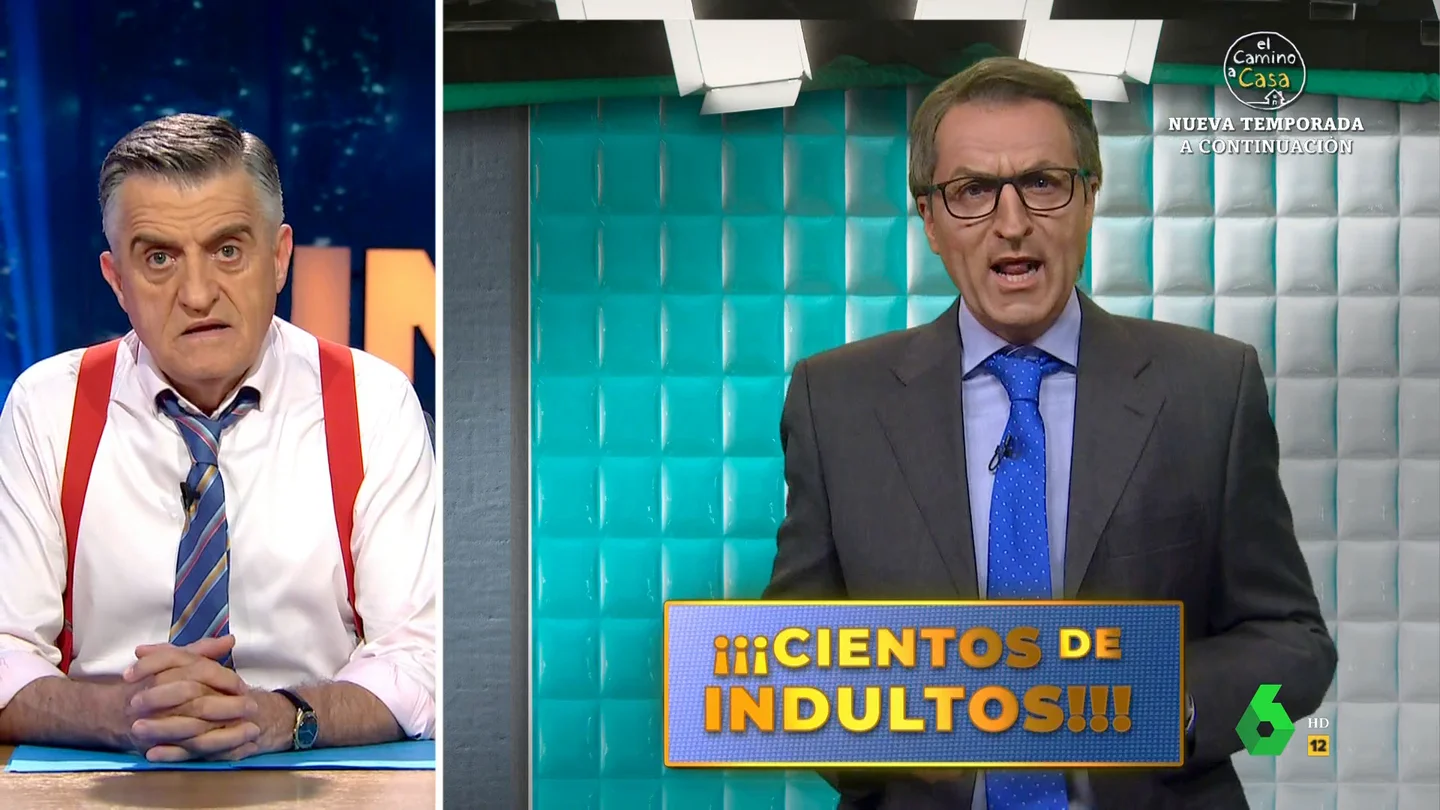 La teletienda de Feijóo en al que vende indultos para todos "Si llamas en los próximos 5 minutos, además de perdonar tus delitos, te llevas un Manneken Pis, porque traerse gente de Bruselas no está tan mal", comenta 'Feijóo' en esta divertida imitación de Raúl Pérez en El Intermedio.