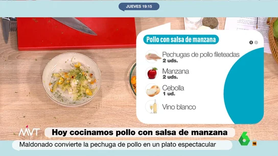 La receta de pollo con salsa de manzana del chef Carlos Maldonado, paso a paso: un plato sencillo, barato y saludable La receta de pollo con salsa de manzana del chef Carlos Maldonado, paso a paso: un plato sencillo, barato y saludable