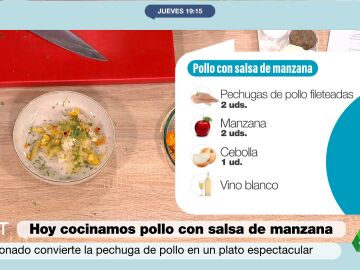 La receta de pollo con salsa de manzana del chef Carlos Maldonado, paso a paso: un plato sencillo, barato y saludable