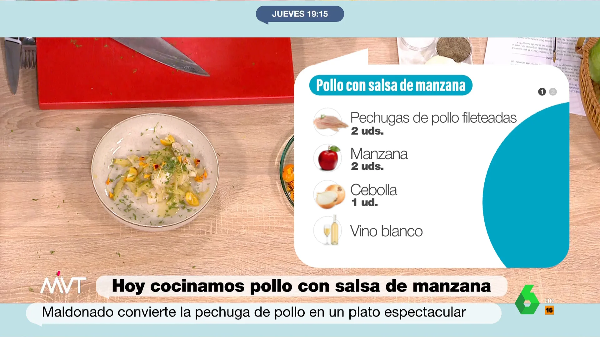 La receta de pollo con salsa de manzana del chef Carlos Maldonado, paso a paso: un plato sencillo, barato y saludable