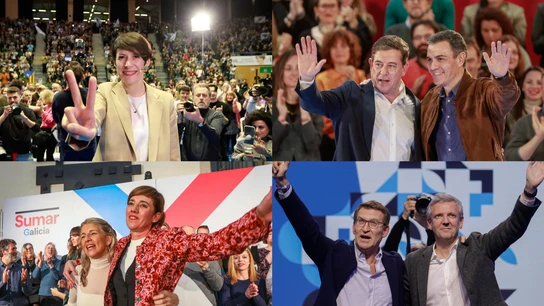 Los candidatos a la Xunta de Galicia en el cierre de campaña Los candidatos a la Xunta de Galicia en el cierre de campaña