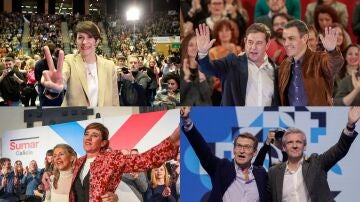 Los candidatos a la Xunta de Galicia en el cierre de campaña