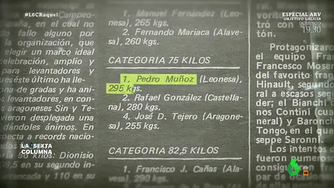 En ese vídeo, laSexta Columna se remonta hasta 1982 para mostrar el pasado como campeón de España de halterofilia de Pedro Muñoz, el concejal de Ponferrada que propinó una brutal paliza a su pareja, Raquel Díaz.