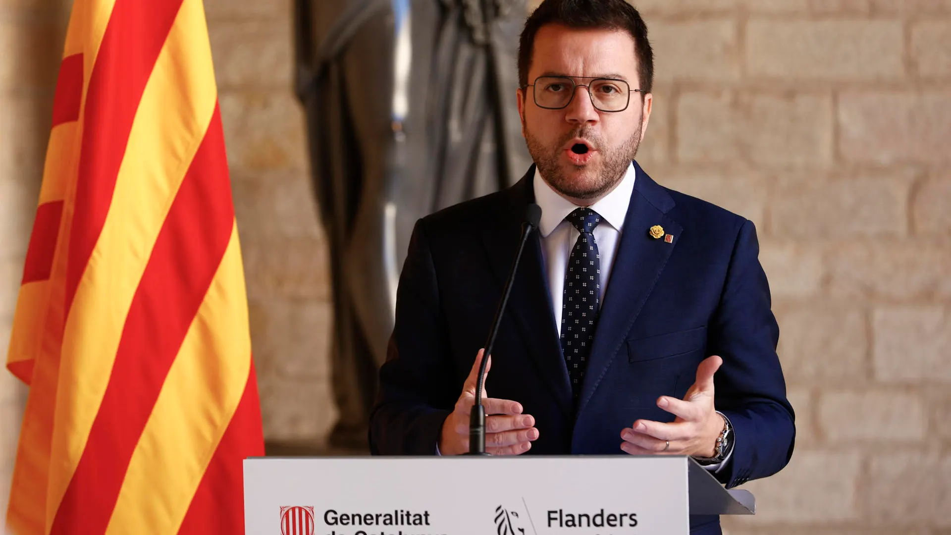 El presidente de la Generalitat de Cataluña, Pere Aragonès