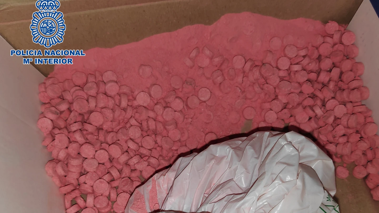 Imagen de archivo de una incautación de 'cocaína rosa' o 'tusi' Imagen de archivo de una incautación de 'cocaína rosa' o 'tusi'