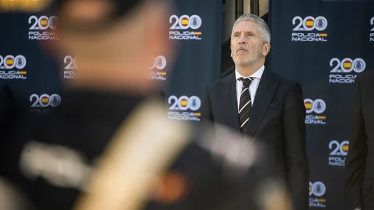 El ministro del Interior, Fernando Grande Marlaska, este lunes en Calatayud, Zaragoza. El ministro del Interior, Fernando Grande Marlaska, este lunes en Calatayud, Zaragoza.