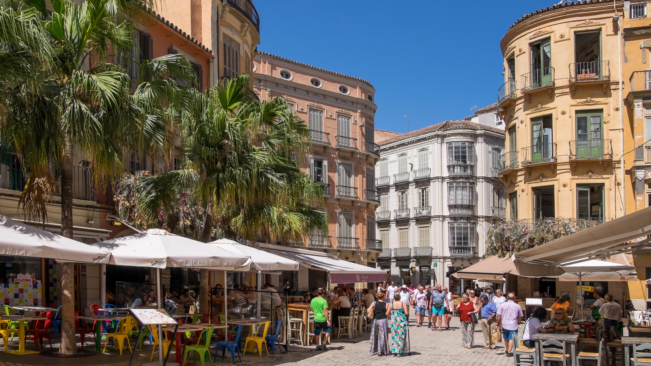 Terrazas de restaurantes en el centro de M&aacute;laga