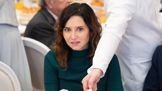 La presidenta de la Comunidad de Madrid, Isabel Díaz Ayuso, durante un desayuno informativo La presidenta de la Comunidad de Madrid, Isabel Díaz Ayuso, durante un desayuno informativo