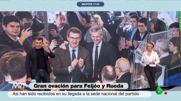 Iñaki López reacciona a la ovación a Feijóo y Rueda en Génova