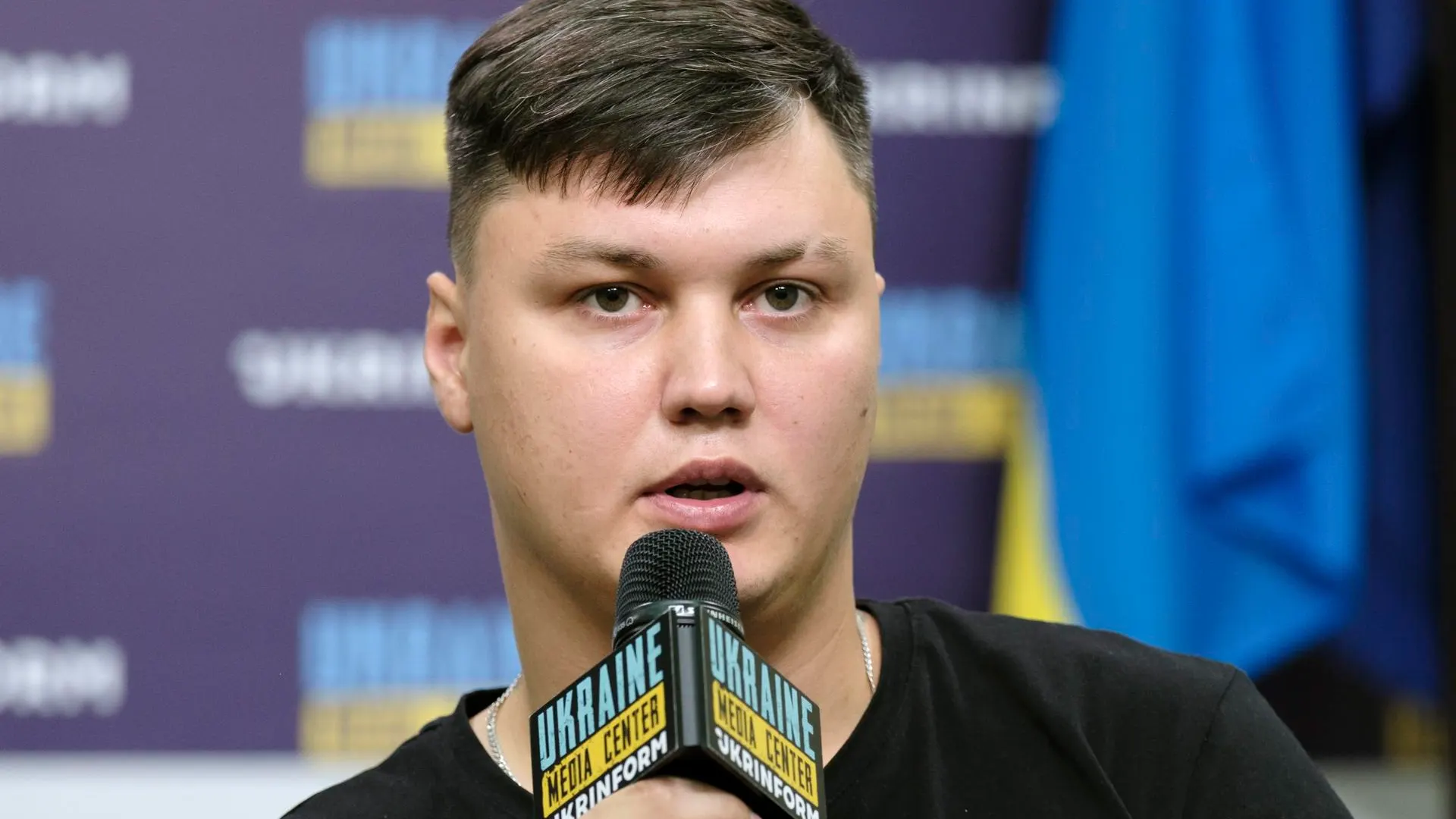 Imagen de archivo del piloto ruso Maksym Kuzminov durante una conferencia de prensa en Kiev, tras desertar a territorio ucraniano, el pasado mes de agosto. 