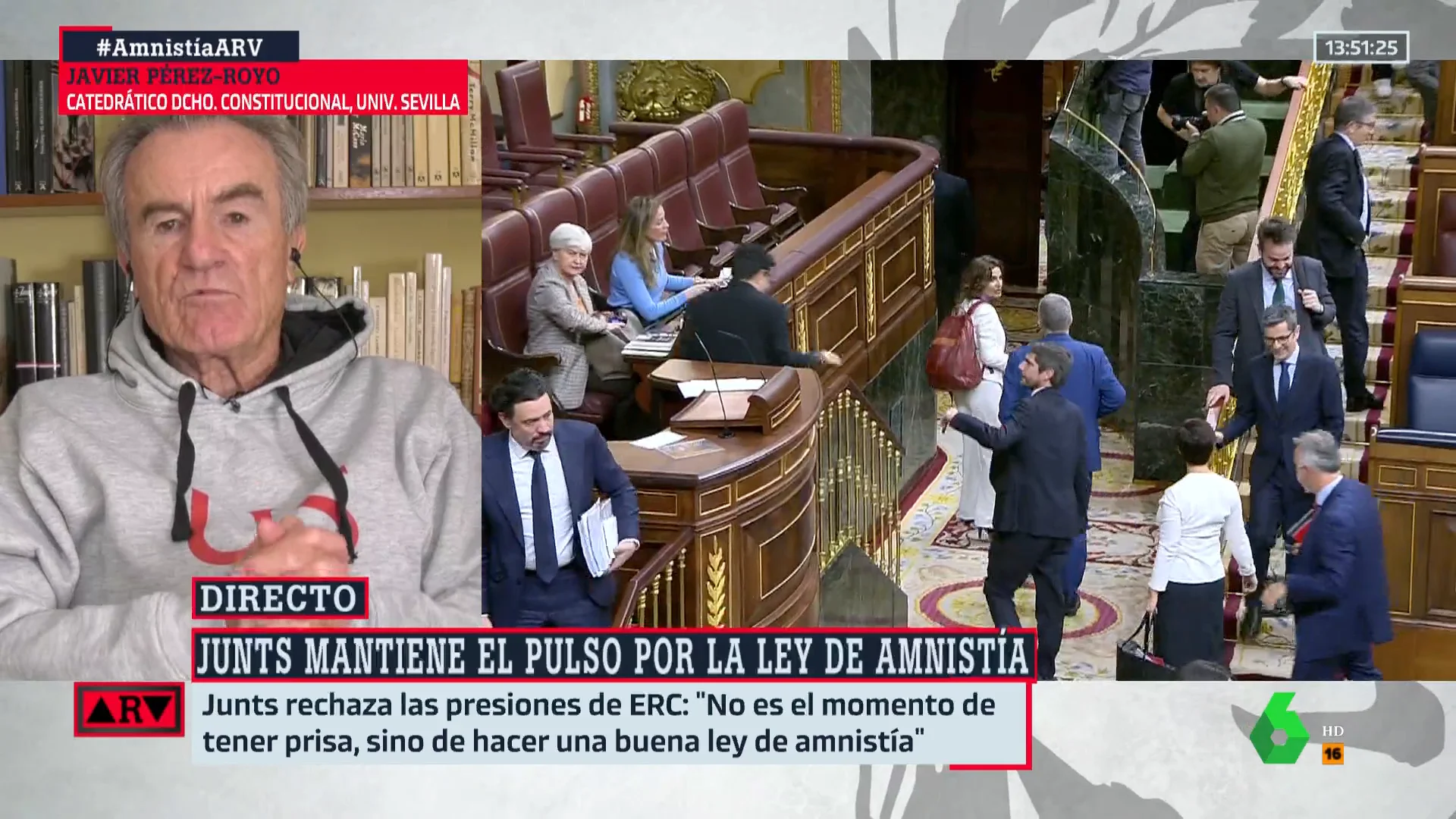 Pérez-Royo, sobre la postura de Junts respecto a la amnistía: "Se han pegado un tiro en el pie de manera innecesaria"