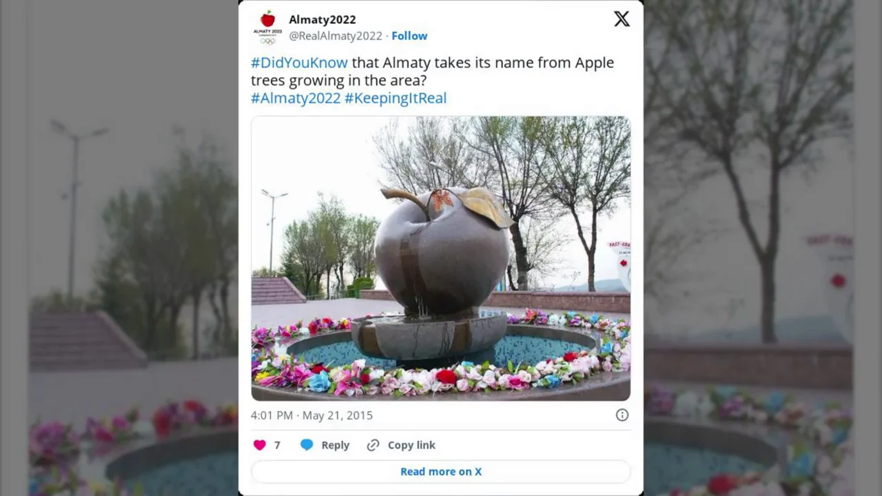La ciudad de Kazajistán cuyo nombre significa "padre de las manzanas" y que es el origen de este fruto La ciudad de Kazajistán cuyo nombre significa "padre de las manzanas" y que es el origen de este fruto