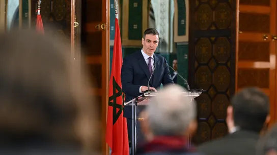 El presidente del Gobierno, Pedro Sánchez, comparece en Rabat El presidente del Gobierno, Pedro Sánchez, comparece en Rabat