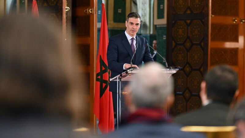 El presidente del Gobierno, Pedro Sánchez, comparece en Rabat