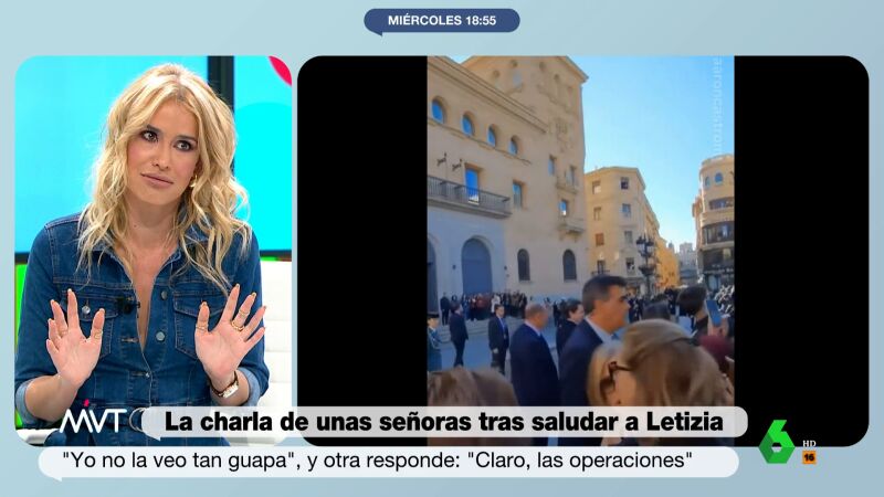 Afra Blanco reacciona a la charla viral entre dos señoras sobre la reina Letizia