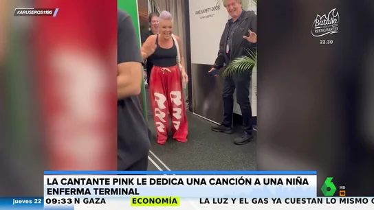 La cantante Pink visita a una niña enferma terminal y le dedica una canción en su concierto La cantante Pink visita a una niña enferma terminal y le dedica una canción en su concierto