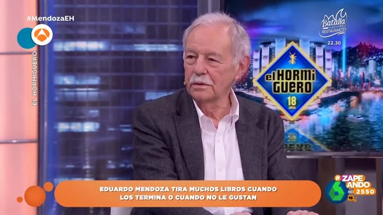Eduardo Mendoza desvela en El Hormiguero qué hace con algunos libros cuando los termina de leer Eduardo Mendoza desvela en El Hormiguero qué hace con algunos libros cuando los termina de leer