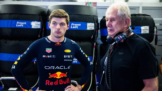 Max Verstappen y Helmut Marko Max Verstappen y Helmut Marko