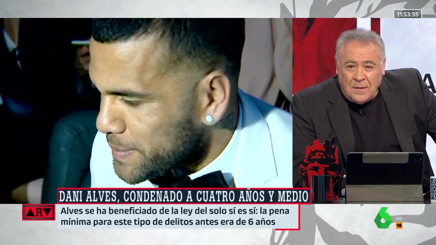 La reacción de Ferreras tras conocer la condena a Alves: "Esta chica ha sido valiente y ha ganado" La reacción de Ferreras tras conocer la condena a Alves: "Esta chica ha sido valiente y ha ganado"