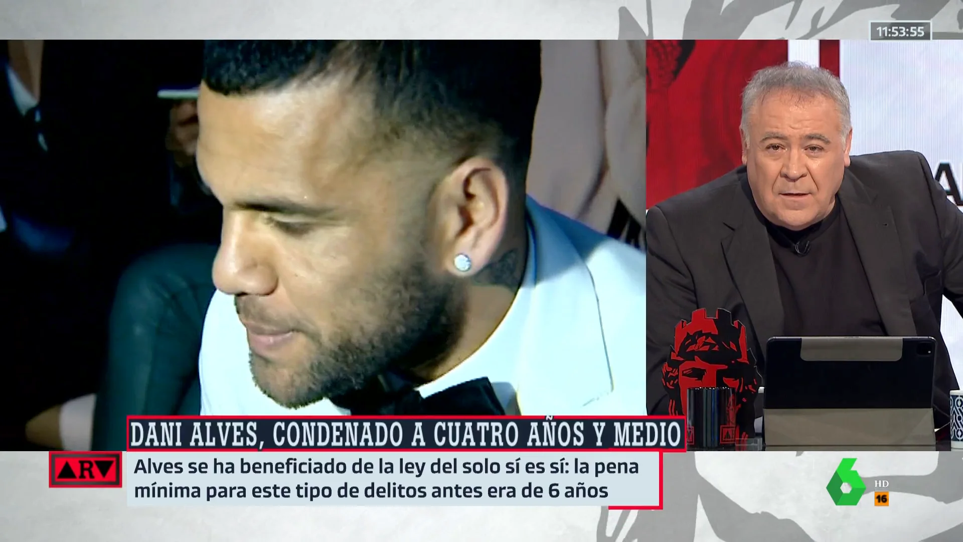 La reacción de Ferreras tras conocer la condena a Alves: "Esta chica ha sido valiente y ha ganado"