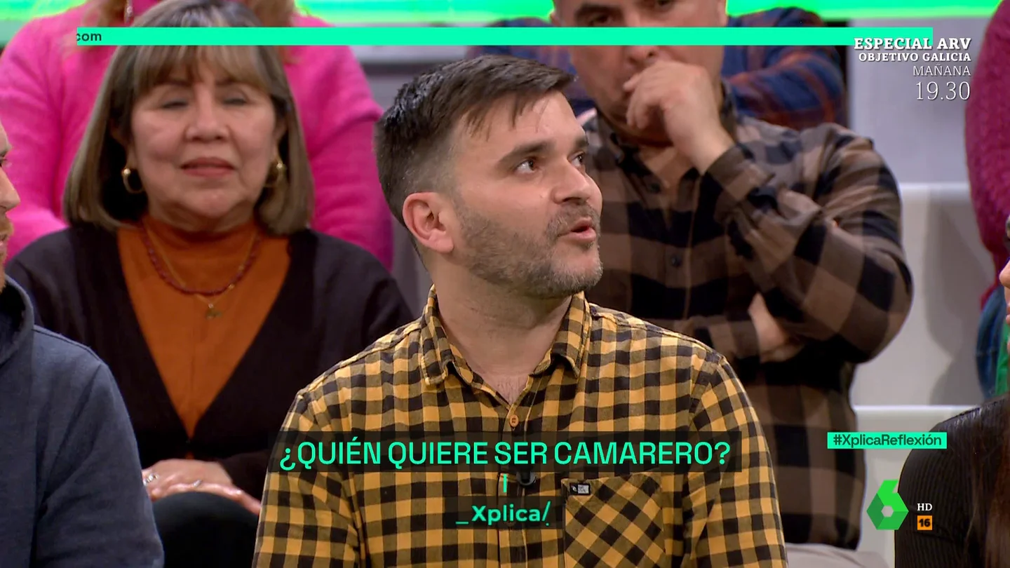 Jesús Soriano ('Soy camarero') en laSexta Xplica Jesús Soriano ('Soy camarero') en laSexta Xplica