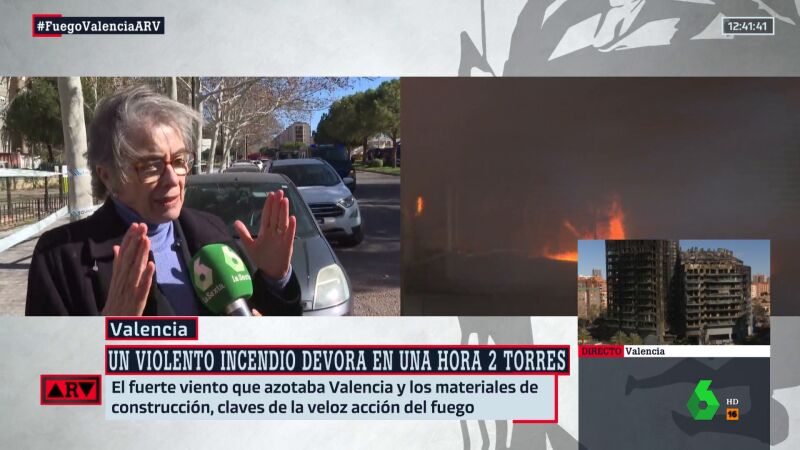Un arquitecta habla sobre la fachada del incendio de Valencia: "Si ocurre es porque las cosas no han funcionado bien"