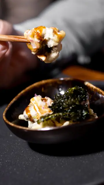 Hongos Tenyaki, del restaurante Onno Madrid Hongos Tenyaki, del restaurante Onno Madrid