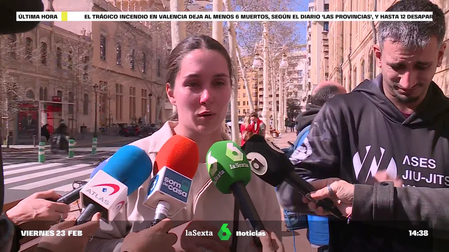 Habla la pareja rescatada in extremis en el incendio de Valencia: "No queríamos morir quemados" Habla la pareja rescatada in extremis en el incendio de Valencia: "No queríamos morir quemados"