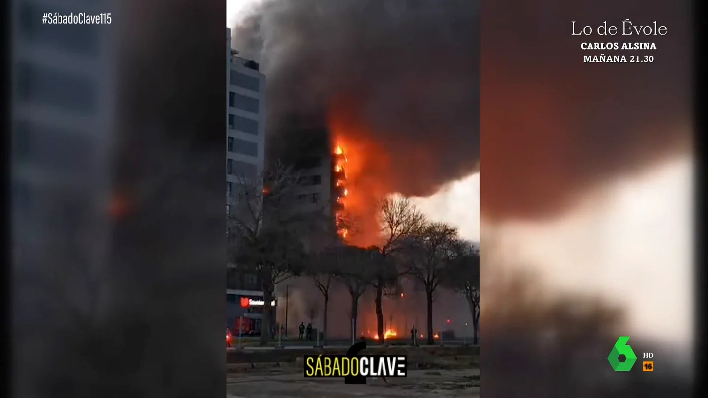 reacciones de vecinos al ver cómo arde el edificio de Valencia reacciones de vecinos al ver cómo arde el edificio de Valencia