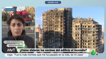 La desesperación de una vecina tras perderlo todo en el incendio de Valencia: "El siguiente paso es ver qué pasa con la hipoteca"