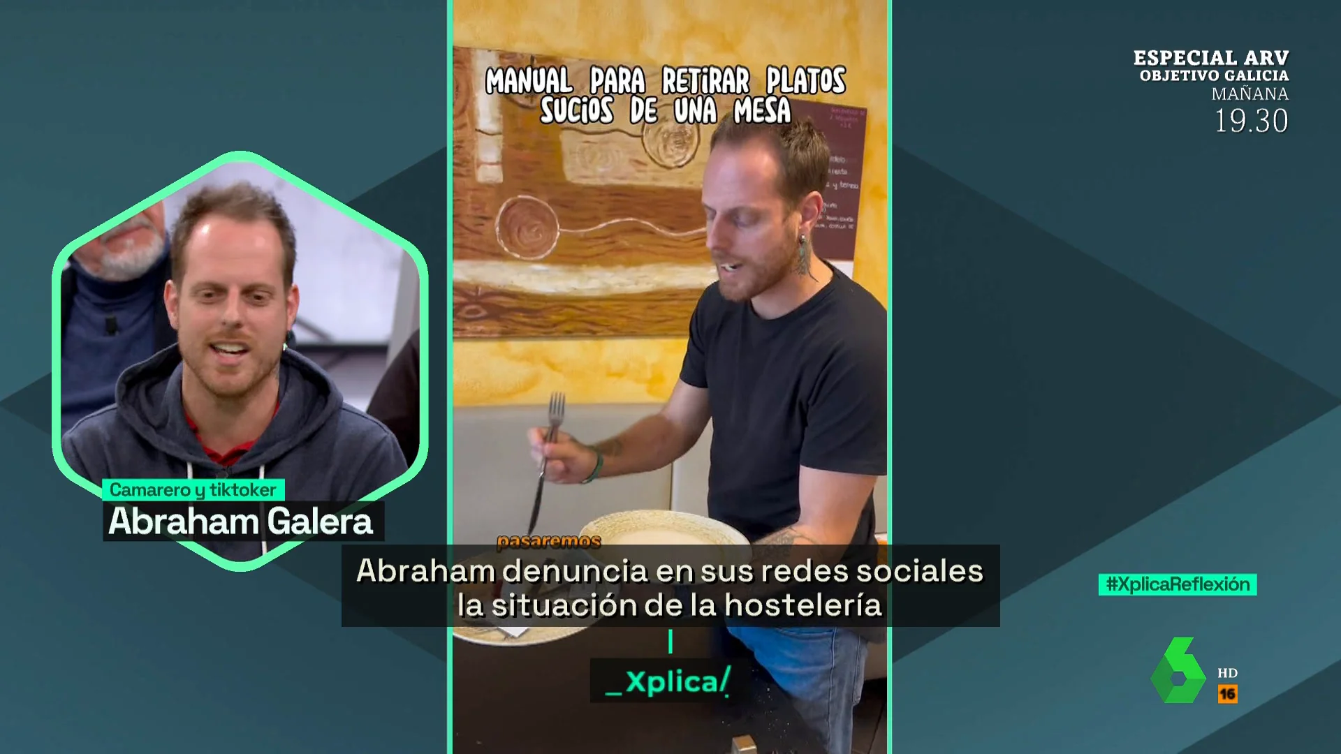 XPLICA ABRAHAM, CAMARERO Y AUTÓNOMO, DENUNCIA LOS MALES DE SU PROFESIÓN EN REDES