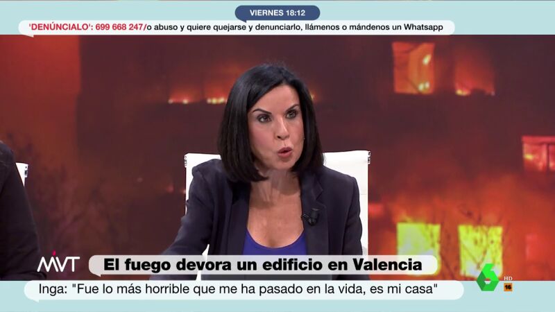 Beatriz de Vicente aclara qué no cubren los seguros a los afectados por el incendio de Valencia 