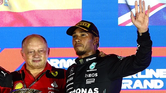 Lewis Hamilton y Fred Vasseur Lewis Hamilton y Fred Vasseur