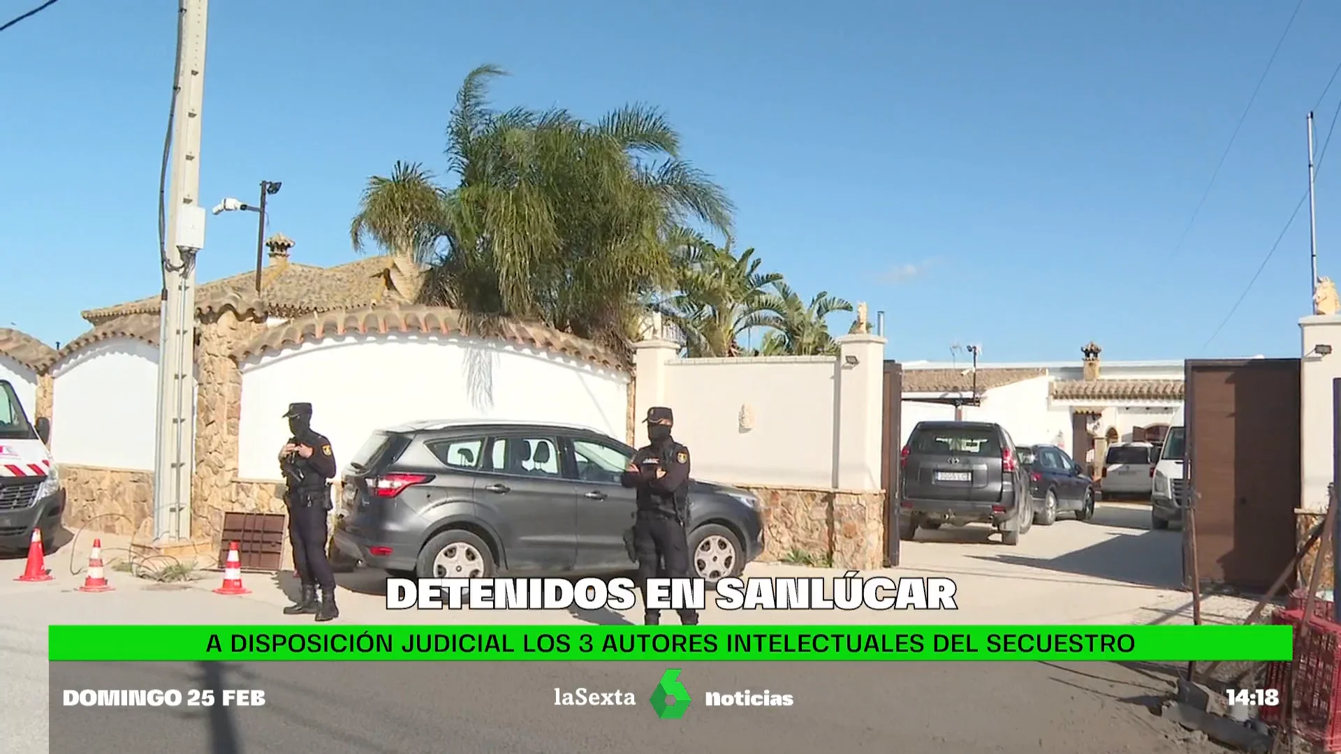 Dispositivo policial en Sanlúcar de Barramadeda