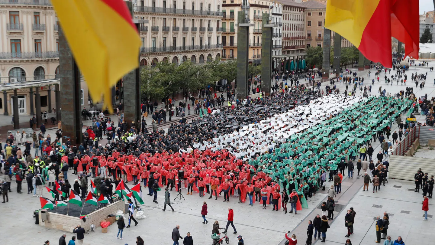Manifestación en Zaragoza en apoyo del pueblo palestino Manifestación en Zaragoza en apoyo del pueblo palestino