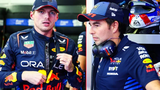 Max Verstappen y Sergio Pérez Max Verstappen y Sergio Pérez