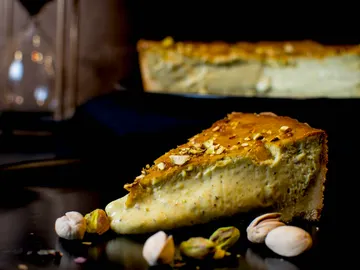 Tarta de queso de pistacho de Gio&Sam Tarta de queso de pistacho de Gio&Sam