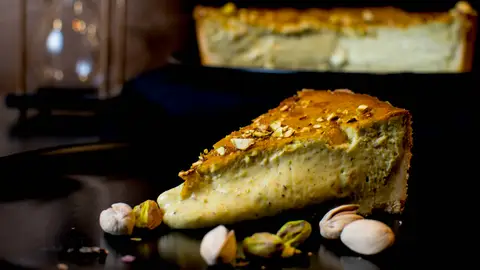 Tarta de queso de pistacho de Gio&Sam Tarta de queso de pistacho de Gio&Sam