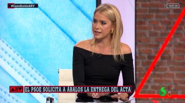 Afra Blanco asegura que Ábalos no va a intentar "hacer una OPA" a Sánchez como sí hizo Ayuso a Casado, por el tema mascarillas 