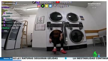 Un streamer se queda encerrado en su lavadora intentando hacer un reto viral
