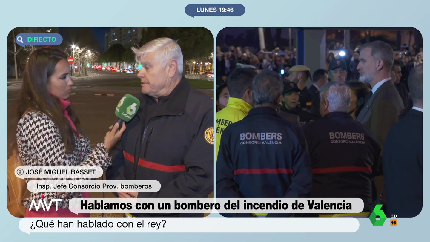 El inspector jefe de Bomberos desvela detalles de su reunión con los reyes Marina Valdés entrevista a José Miguel Basset, inspector jefe del Consorcio de Bomberos, que comparte cómo ha sido su reunión con Felipe VI y la reina Letizia y explica que este tipo de edificios "no tienen obligación de disponer de alarma".