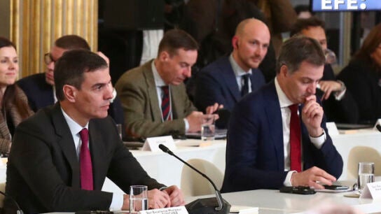 El presidente del Gobierno espa&ntilde;ol, Pedro S&aacute;nchez, participa en la conferencia de ayuda a Ucrania