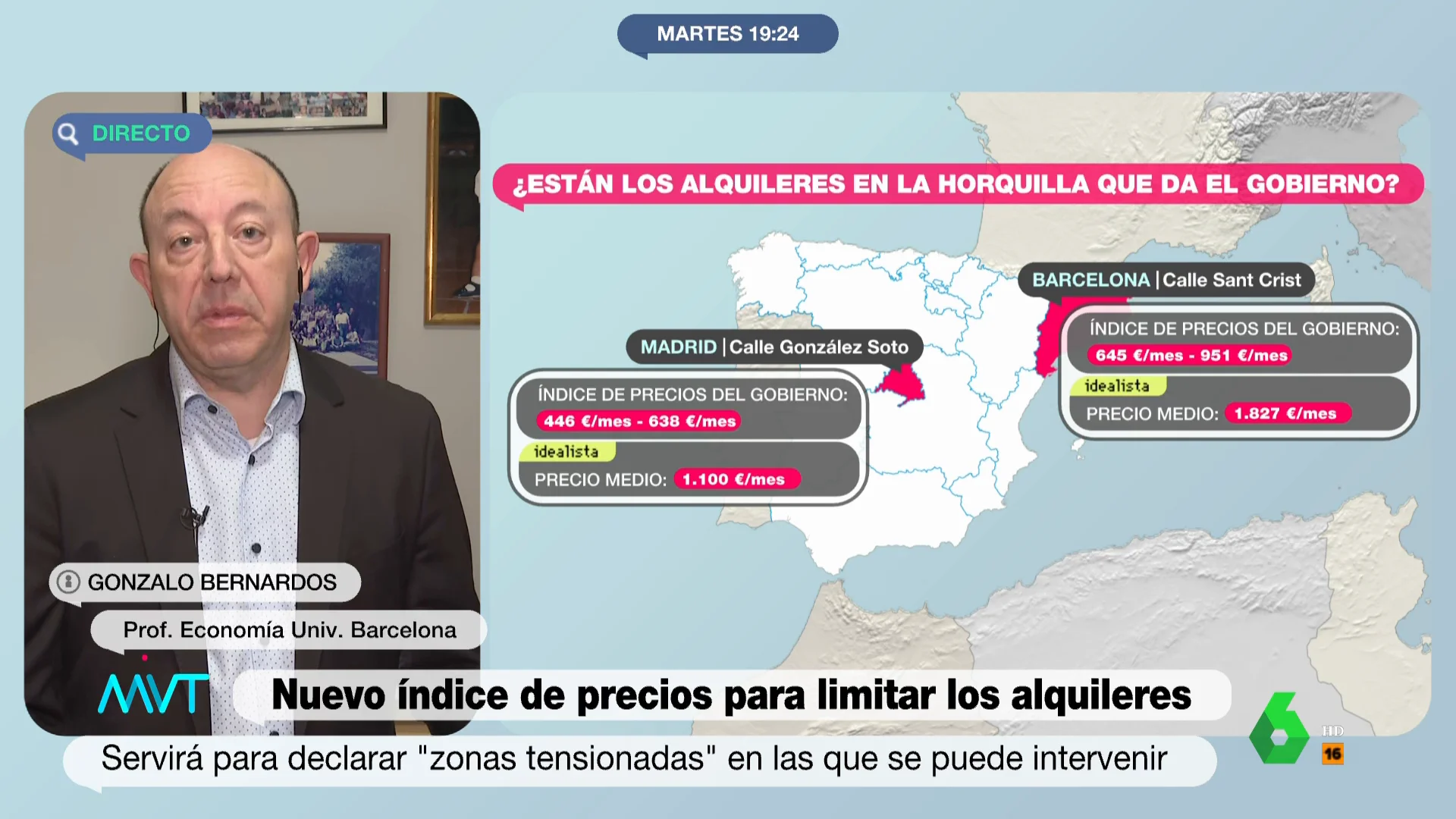 Gonzalo Bernardos advierte sobre los efectos del índice de precios de alquiler del Gobierno: "Vamos a tener un grandísimo problema"