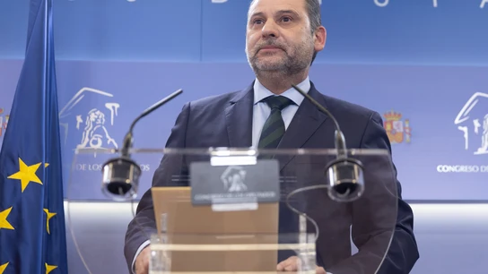 El exdiputado socialista, José Luis Ábalos, durante la comparecencia de este martes El exdiputado socialista, José Luis Ábalos, durante la comparecencia de este martes