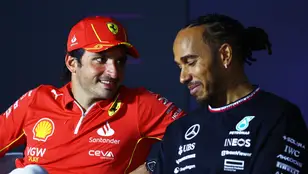 Carlos Sainz y Lewis Hamilton