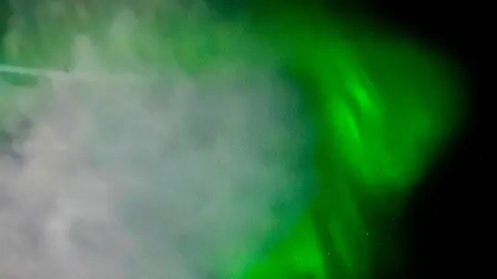 Una de las auroras boreales que conseguimos ver Una de las auroras boreales que conseguimos ver