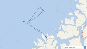 El recorrido de la embarcación SEGLA en el Mar de Noruega