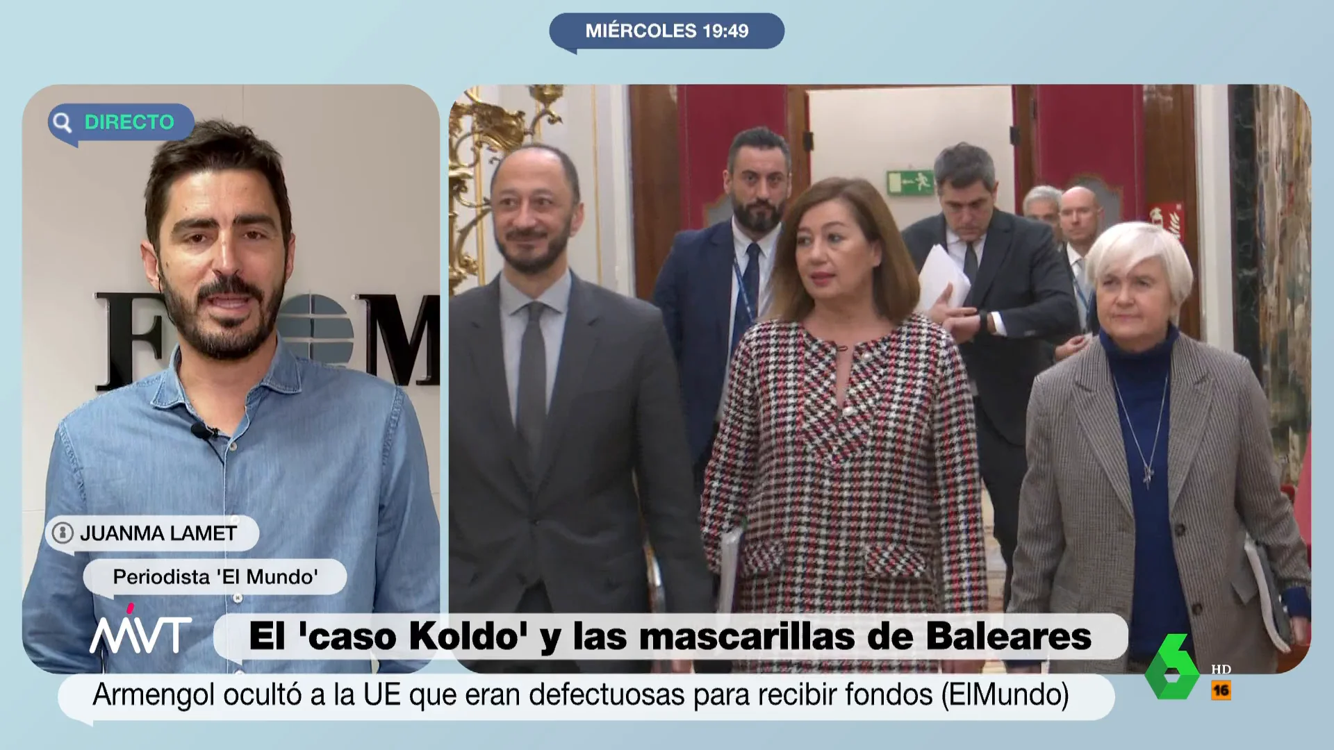 Juanma Lamet adelanta "el siguiente eslabón" del 'caso Koldo': "Va a escalar hacia Francina Armengol"