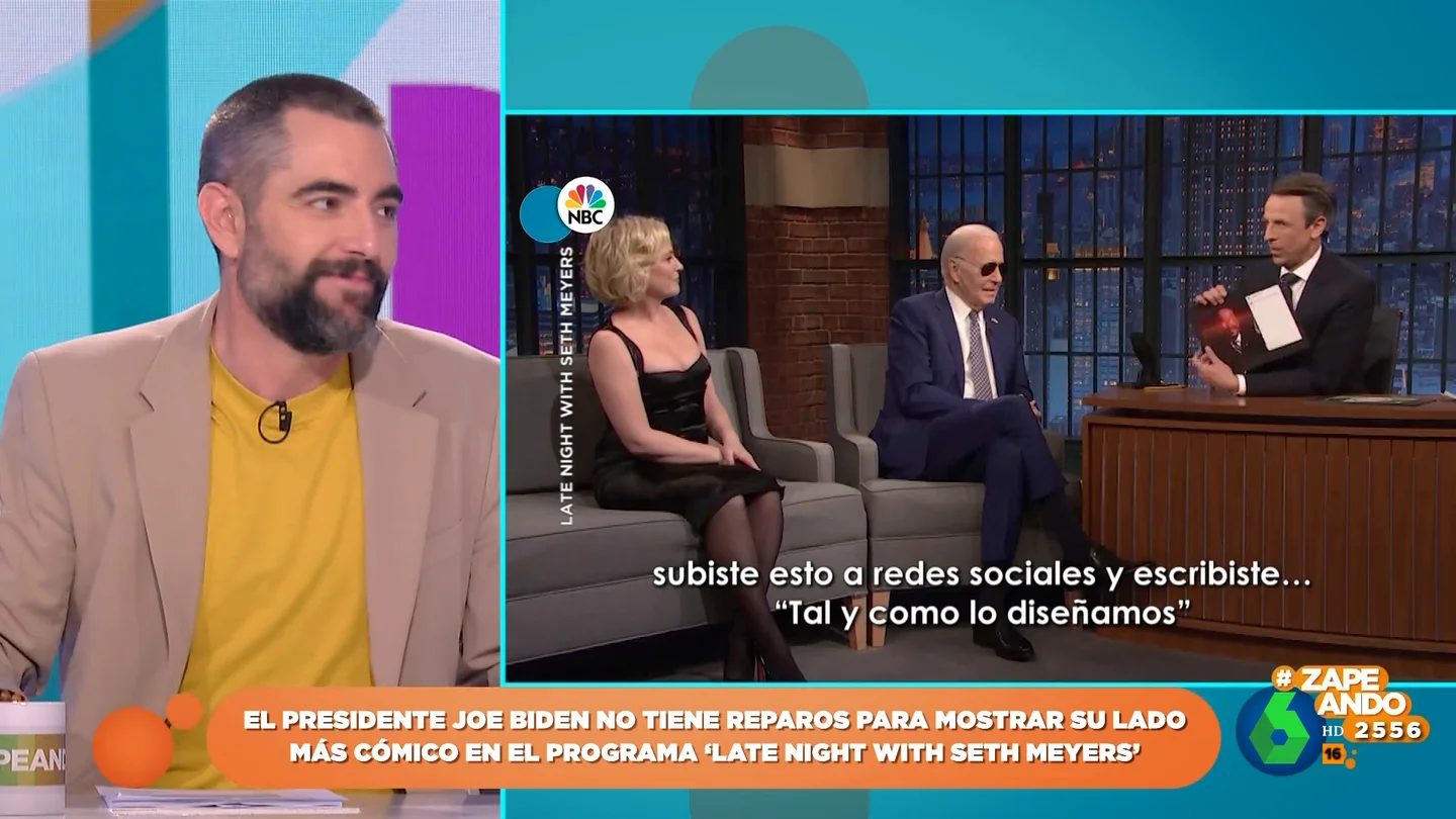 Dani Mateo, sobre la entrevista de Seth Meyers a Joe Biden: "Parece que en cualquier momento se lo van a llevar" Dani Mateo, sobre la entrevista de Seth Meyers a Joe Biden: "Parece que en cualquier momento se lo van a llevar"
